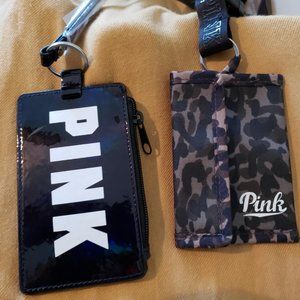 PINK ID Badge Holder Lanyard Duo